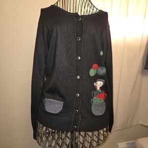 Angora wool cardigan size m